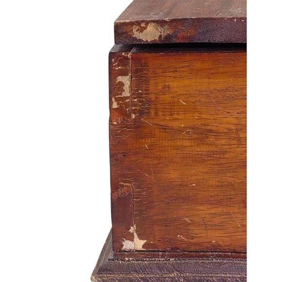 Vintage Wooden Storage Chest Lid & Metal Latch - Picture 11 of 16
